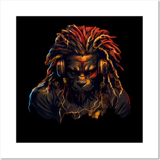 Badass Gangster Lion 2 Posters and Art